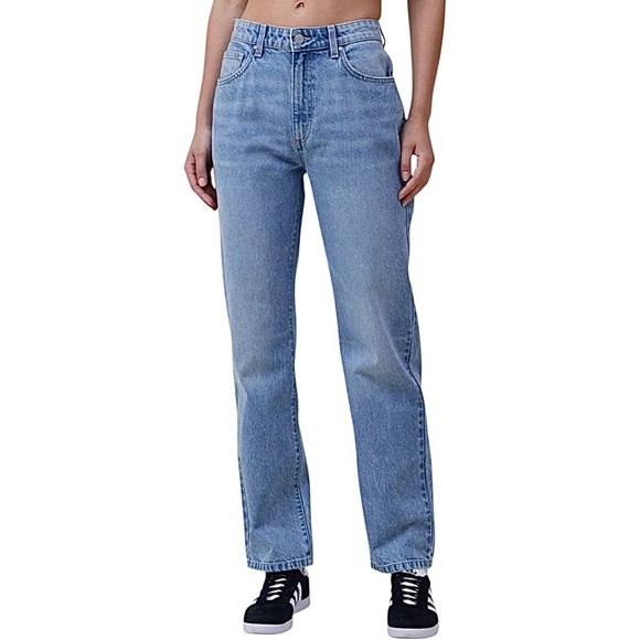 Cotton On Denim - Cotton On Long Straight High Rise Light Wash Denim Jeans Size 4